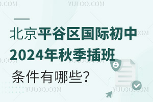 北京平谷區(qū)國際初中2024年秋季插班條件有哪些？附可插班學校名單