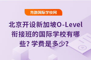北京開設新加坡O-Level銜接班的國際學校有哪些？學費是多少？