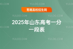 2025年山東高考一分一段表