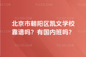 北京市朝陽區凱文學校靠譜嗎？有國內班嗎？