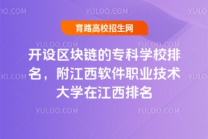 開設(shè)區(qū)塊鏈的專科學(xué)校排名，附江西軟件職業(yè)技術(shù)大學(xué)在江西排名