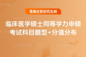 必看！臨床醫學碩士同等學力申碩考試科目題型+分值分布